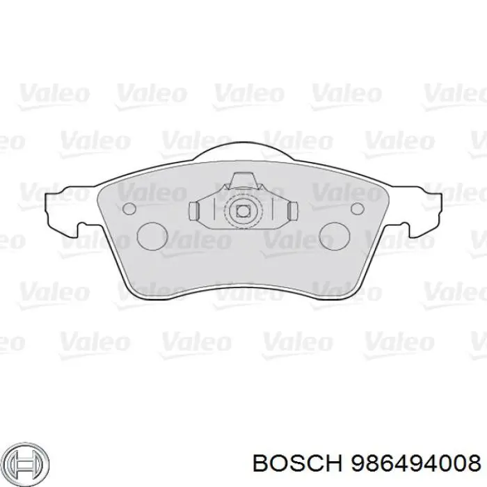 Купити 986494008 Bosch Колодки гальмівні передні, дискові