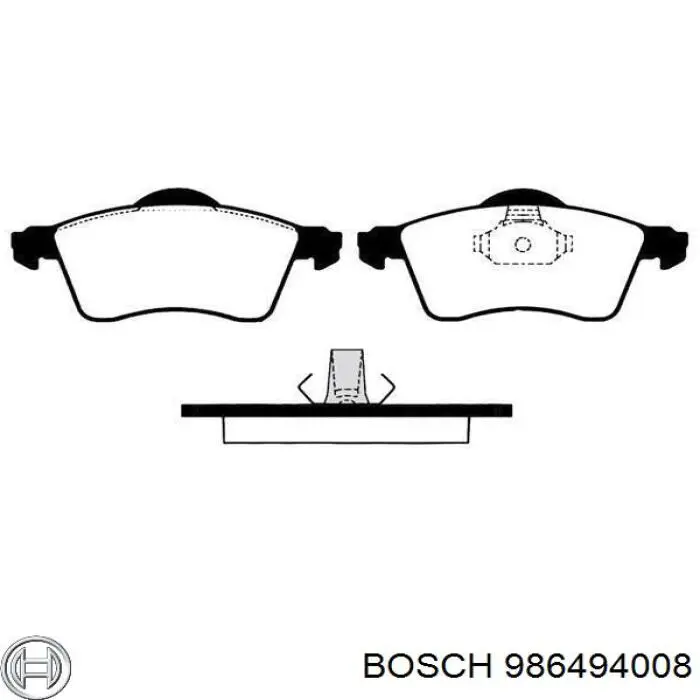 986494008 Bosch Передні гальмівні колодки