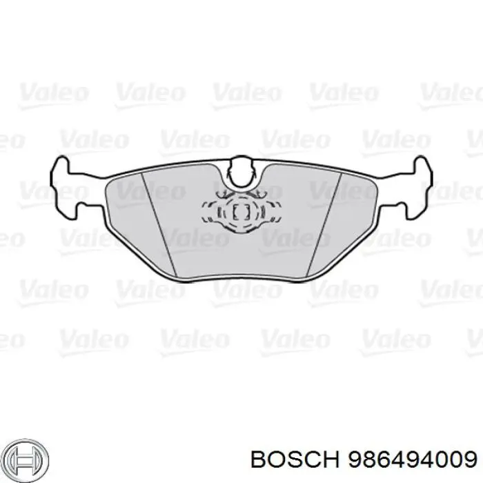 Купити 986494009 Bosch Задні колодки