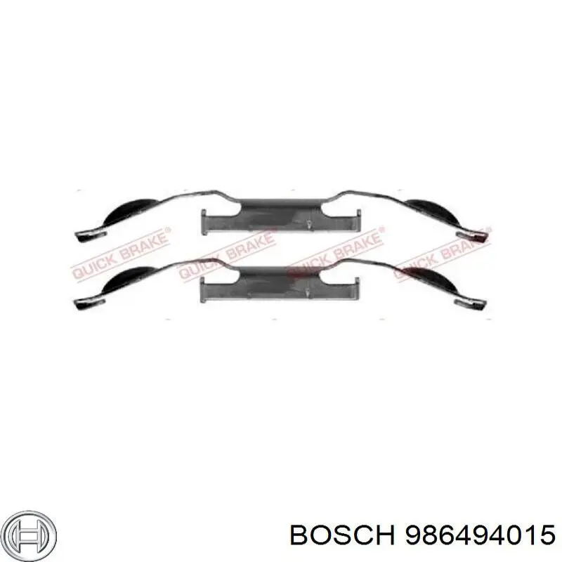 Колодки гальмівні передні, дискові 986494015 Bosch