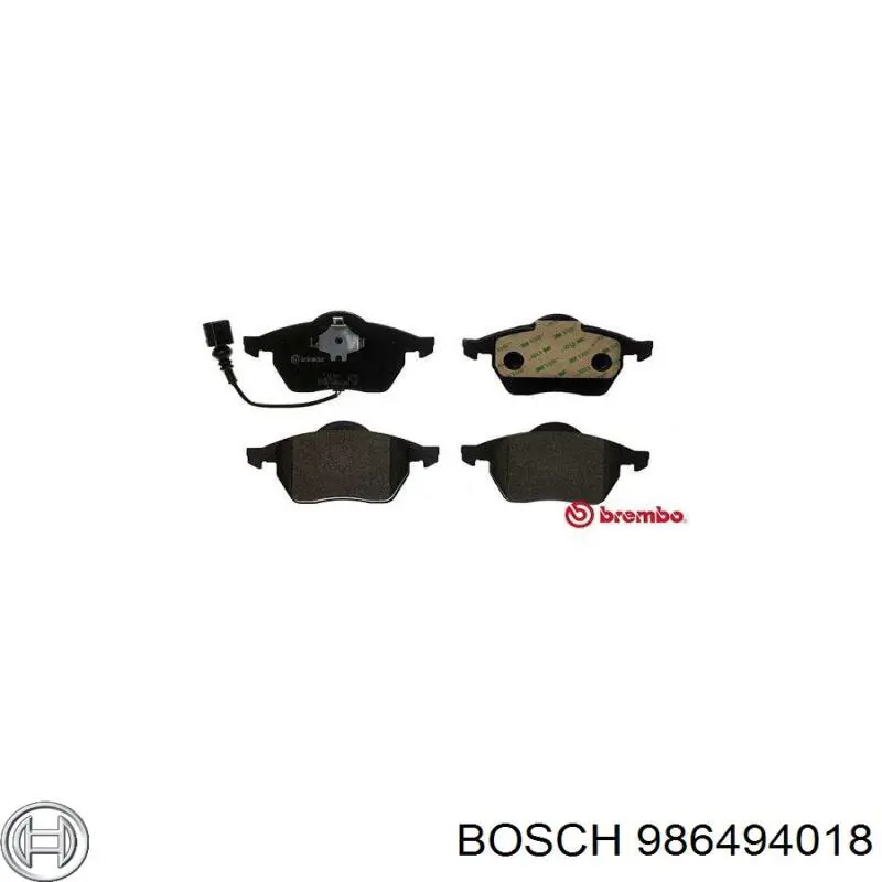 Гальмівні колодки Bosch 986494018 ціна, від 22.76 USD