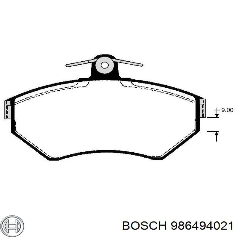 Купити 986494021 Bosch Колодки гальмівні передні, дискові