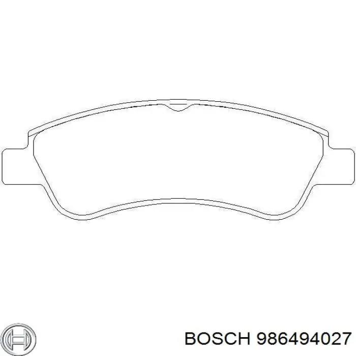 Передні тормозні колодки 986494027 Bosch