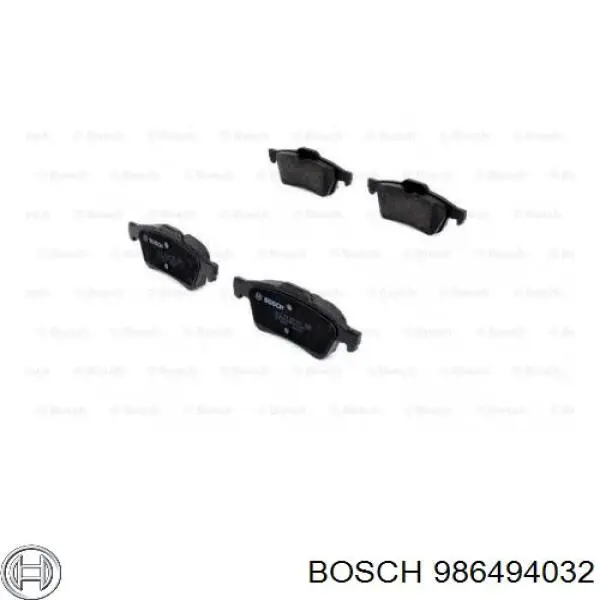 Задні гальмівні колодки Bosch 986494032 ціна, від 14.01 USD