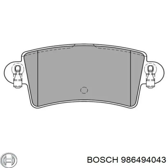 Колодки гальмові задні, дискові 986494043 Bosch