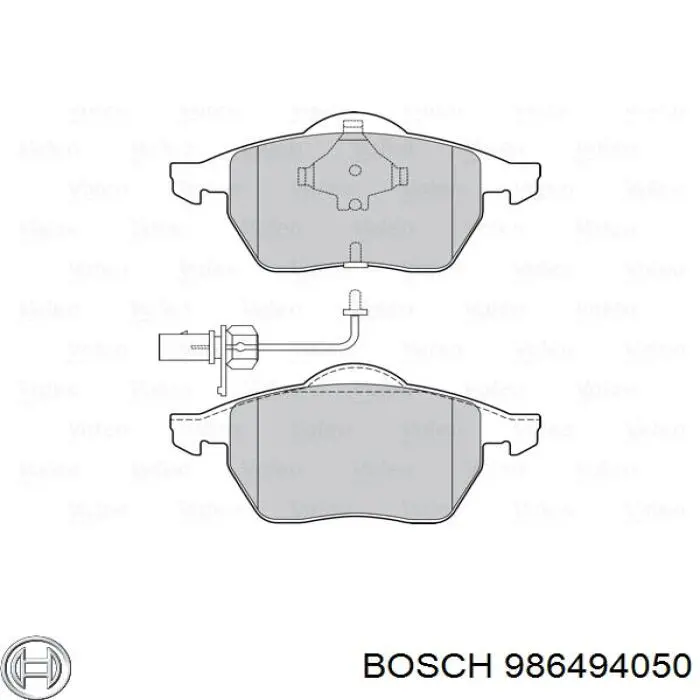 986494050 Bosch Передні гальмівні колодки