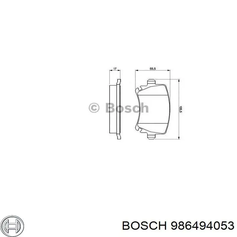 Задні гальмівні колодки Bosch 986494053 ціна, від 19.05 USD