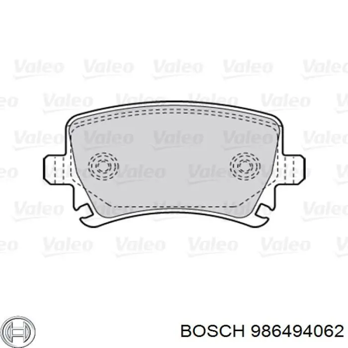 Купити 986494062 Bosch Задні колодки