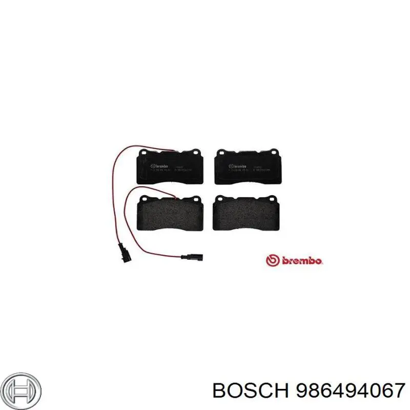 Колодки гальмівні передні, дискові 986494067 Bosch