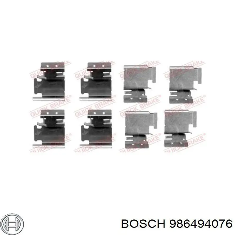 986494076 Bosch Колодки гальмівні задні, дискові