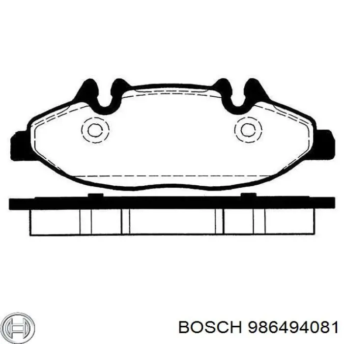 986494081 Bosch Передні гальмівні колодки