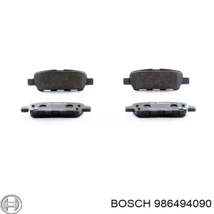 986494090 Bosch Колодки гальмівні задні, дискові