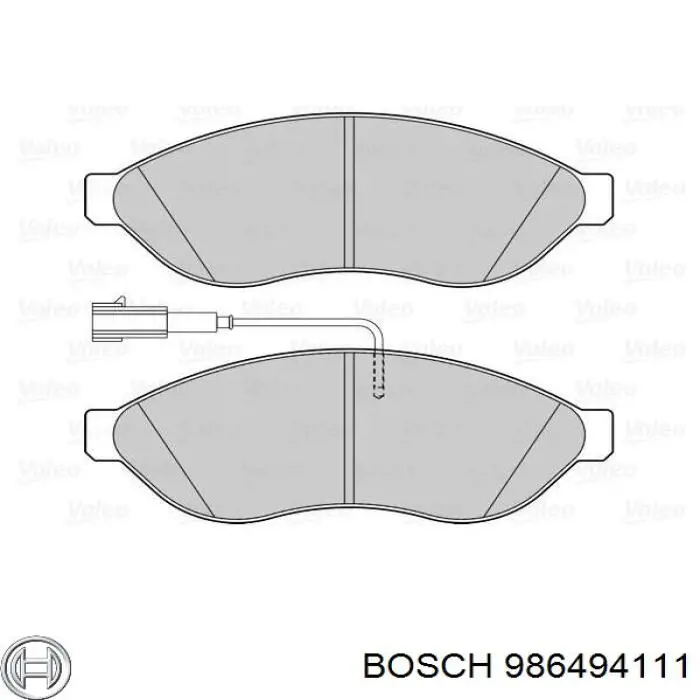986494111 Bosch Передні гальмівні колодки