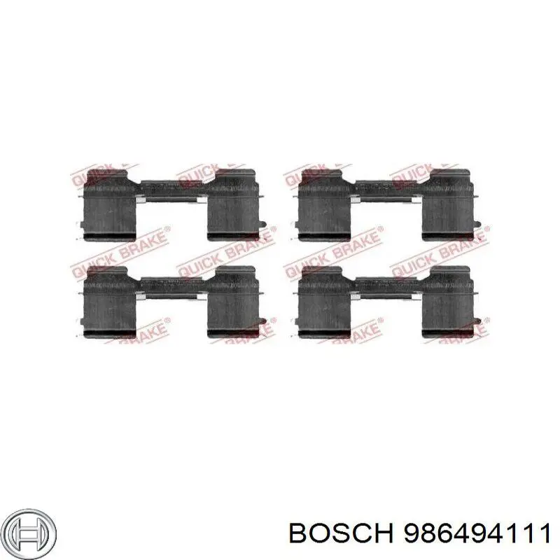 Купити 986494111 Bosch Колодки гальмівні передні, дискові