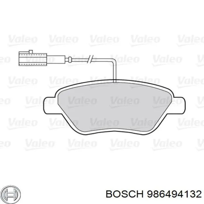 986494132 Bosch Передні гальмівні колодки