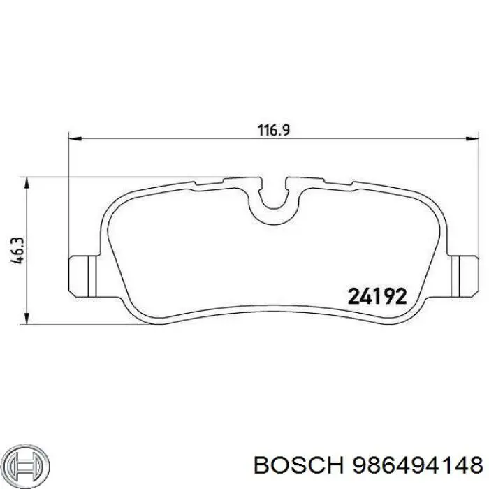 Купити 986494148 Bosch Задні колодки