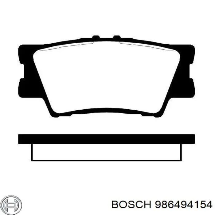 986494154 Bosch Колодки гальмівні задні, дискові
