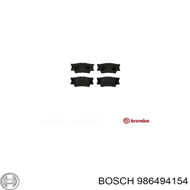 Задні гальмівні колодки Bosch 986494154 ціна, від 21.51 USD