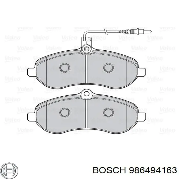 986494163 Bosch Передні гальмівні колодки