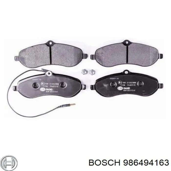 Купити 986494163 Bosch Колодки гальмівні передні, дискові