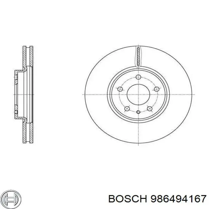 Передні тормозні колодки 986494167 Bosch
