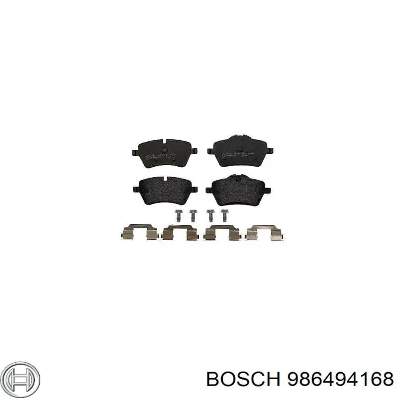 986494168 Bosch колодки гальмівні передні, дискові