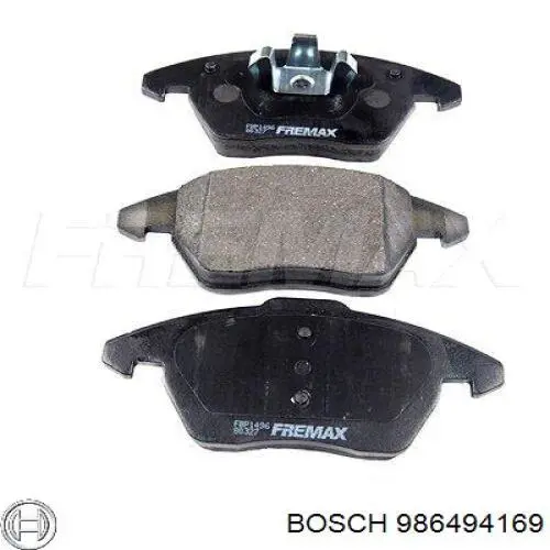 986494169 Bosch Передні гальмівні колодки