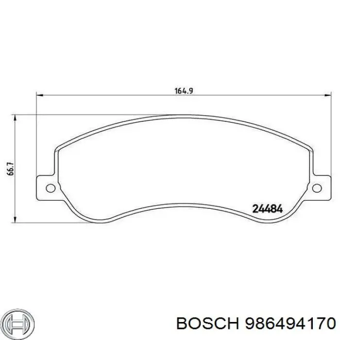 Гальмівні колодки Bosch 986494170 ціна, від 28.15 USD
