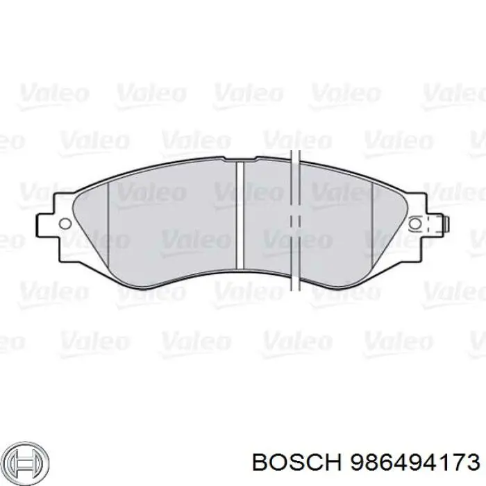 986494173 Bosch Передні гальмівні колодки