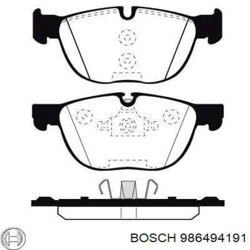 Купити 986494191 Bosch Колодки гальмівні передні, дискові