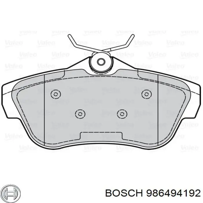 Купити 986494192 Bosch Задні колодки