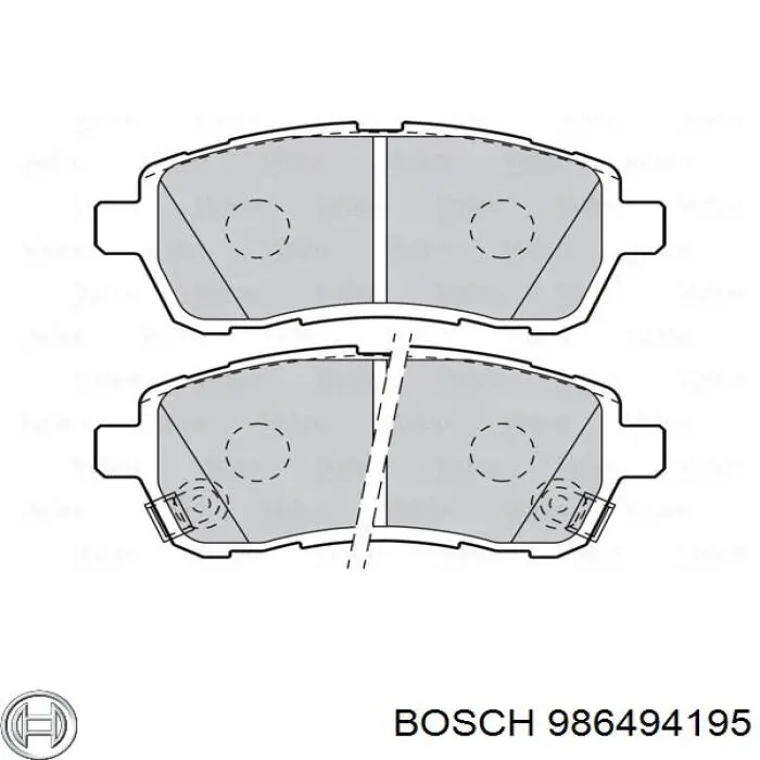 986494195 Bosch Передні гальмівні колодки