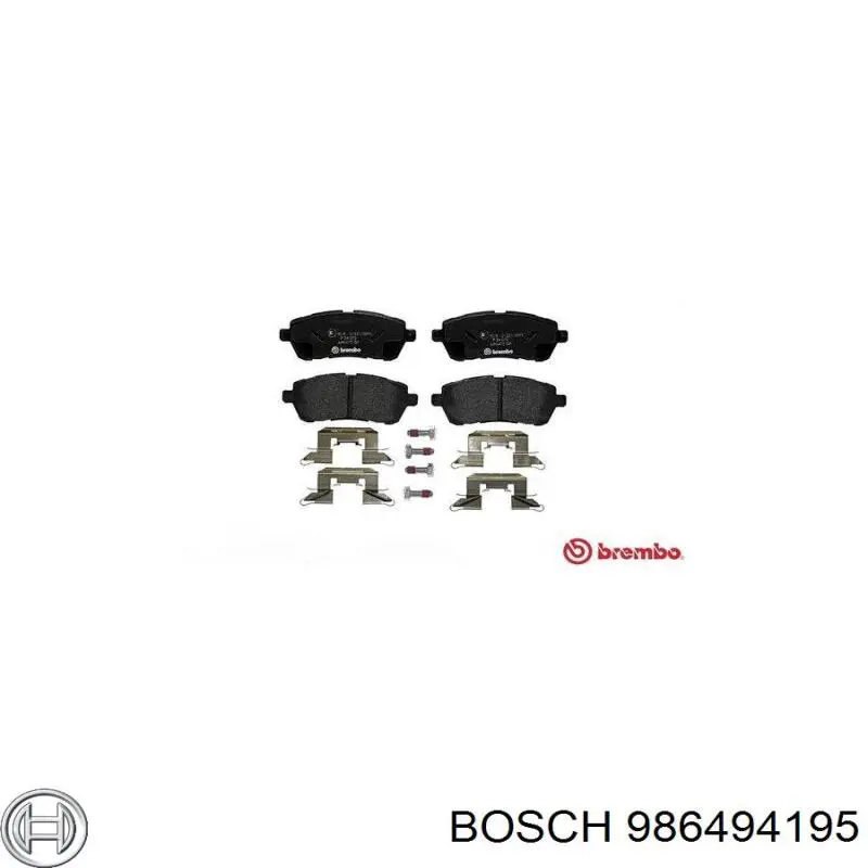 Гальмівні колодки Bosch 986494195 ціна, від 23.60 USD