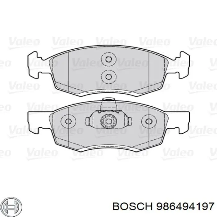 986494197 Bosch колодки гальмівні передні, дискові