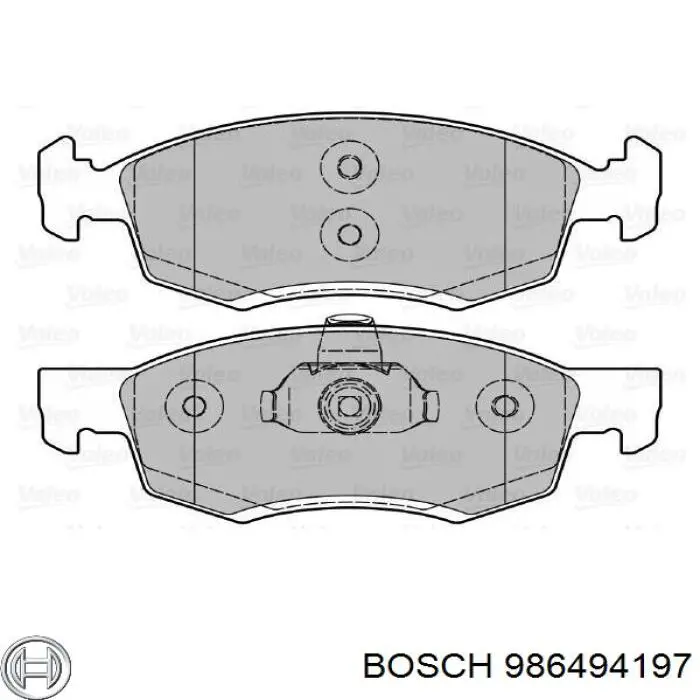Купити 986494197 Bosch Колодки гальмівні передні, дискові