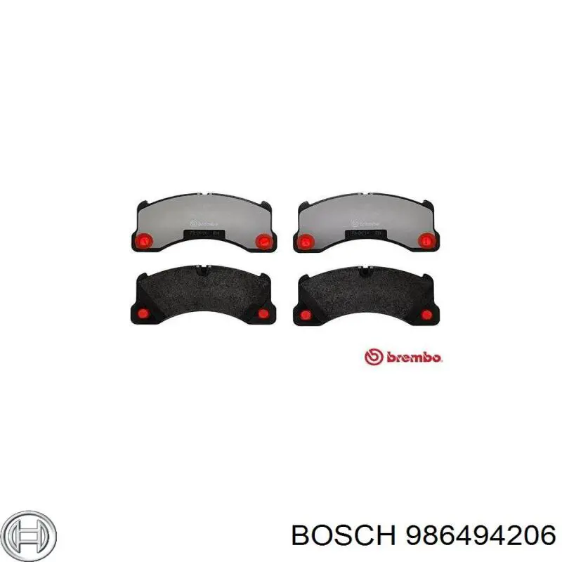 Гальмівні колодки Bosch 986494206 ціна, від 101.31 USD