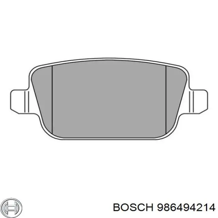 Колодки гальмові задні, дискові 986494214 Bosch