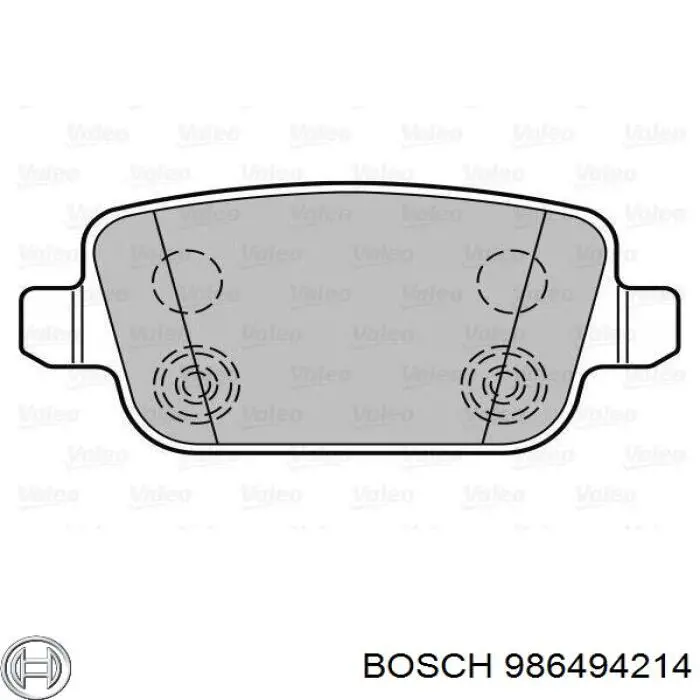 Задні гальмівні колодки 986494214 Bosch