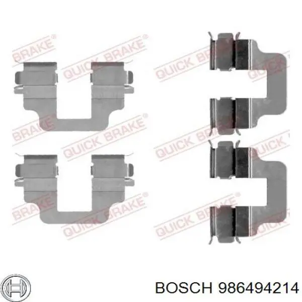 986494214 Bosch Колодки гальмівні задні, дискові