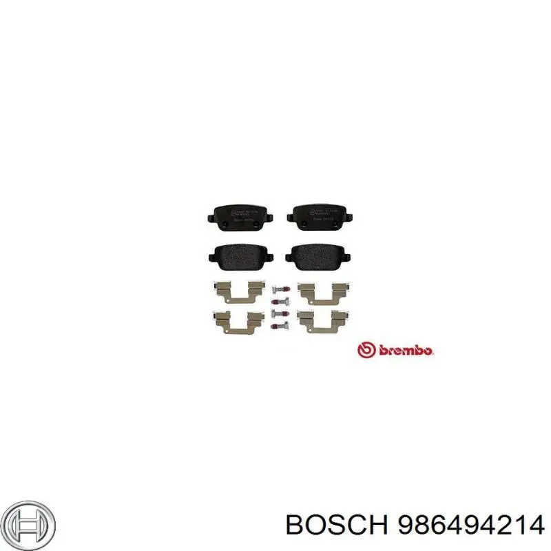 Задні гальмівні колодки Bosch 986494214 ціна, від 20.58 USD