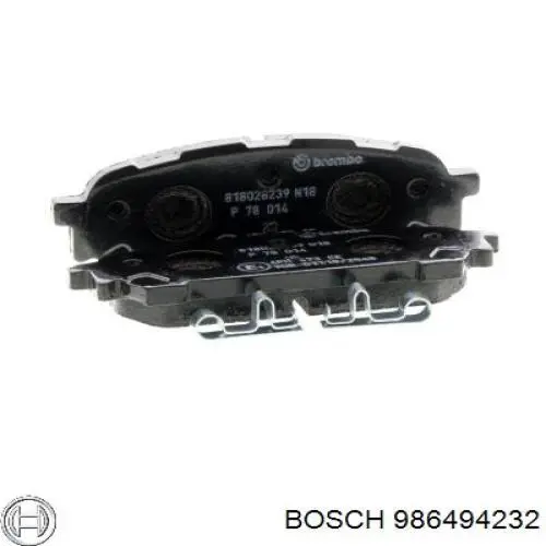 Колодки гальмові задні, дискові 986494232 Bosch