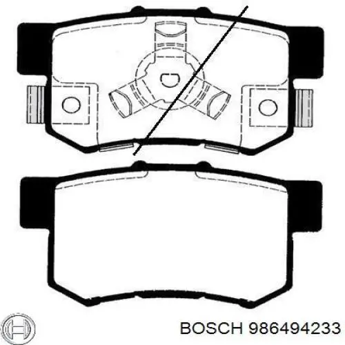 Колодки гальмові задні, дискові 986494233 Bosch