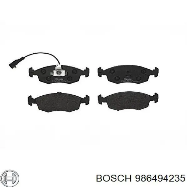 986494235 Bosch колодки гальмівні передні, дискові