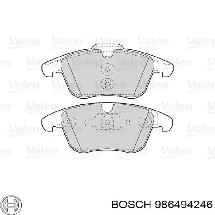 986494246 Bosch Передні гальмівні колодки