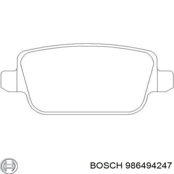 Купити 986494247 Bosch Задні колодки