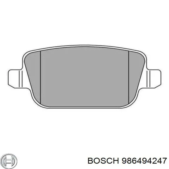 986494247 Bosch колодки гальмові задні, дискові