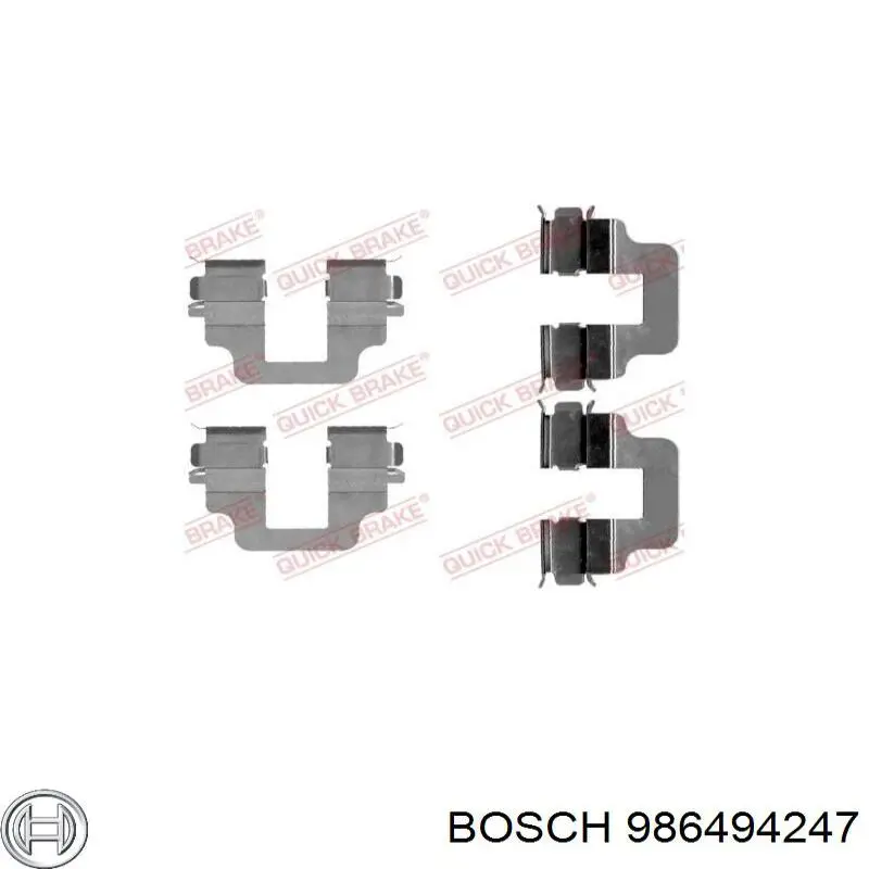 986494247 Bosch Колодки гальмівні задні, дискові