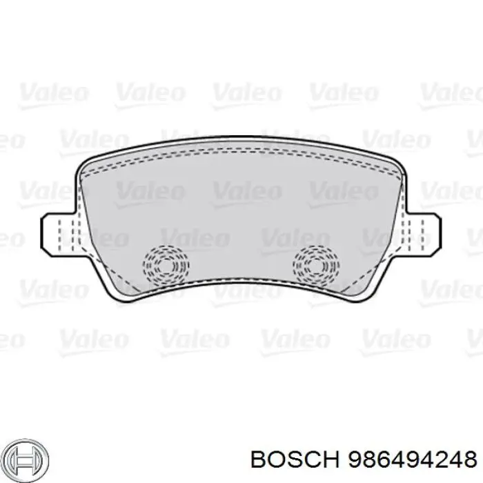 Задні гальмівні колодки Bosch 986494248 ціна, від 20.98 USD