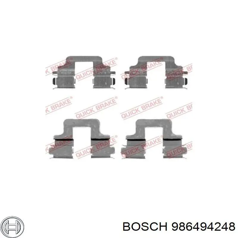 986494248 Bosch колодки гальмові задні, дискові