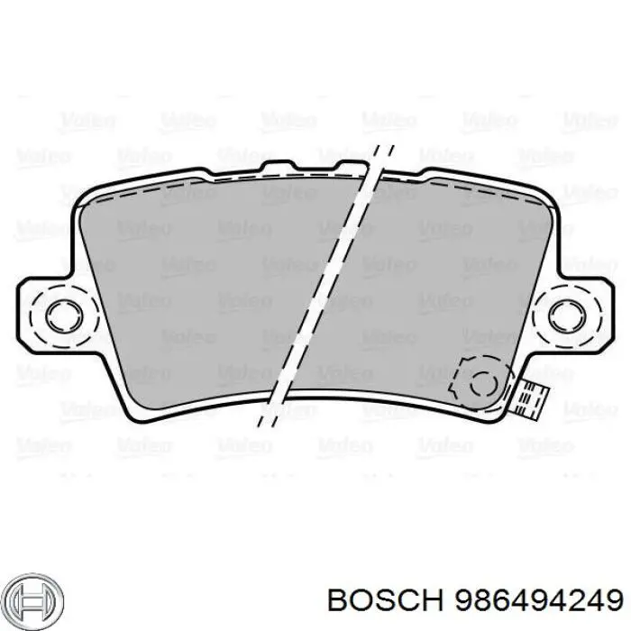 Задні гальмівні колодки 986494249 Bosch
